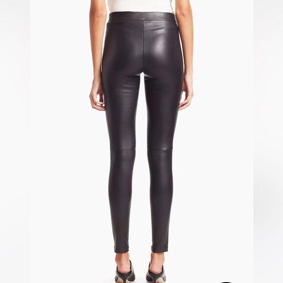 Theory Adbelle Leather Pull On Leggings 4 - Picture 8 of 8